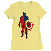 captain america flag abstract Ladies Fitted T-Shirt