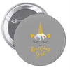 birthday unicorn girl Pin-back button