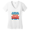 push me around grandma Women's V-Neck T-Shirt