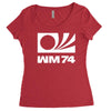wm 74 germany world cup 1974 retro football Women's Triblend Scoop T-shirt