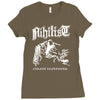nihilist carnal leftovers entombed unleashed morbid Ladies Fitted T-Shirt