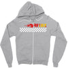 Fire White Zipper Hoodie