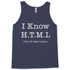 i know html Tank Top