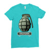 hand grenade military army Ladies Fitted T-Shirt