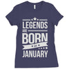 legends are born in january Ladies Fitted T-Shirt