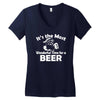 christmas shirt it's the most wonderful time for beer funny Women's V-Neck T-Shirt