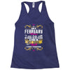 i am a february women Racerback Tank