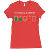 leave me alone introvert humor Ladies Fitted T-Shirt