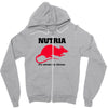 nutria its whats for dinner Zipper Hoodie