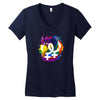 lesbian pride dragon Women's V-Neck T-Shirt
