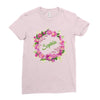 Floral Baby Name Ladies Fitted T-Shirt