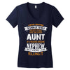 Super Cool Aunt Of A Freaking Awesome Nephew Women's V-Neck T-Shirt