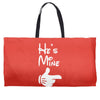 he's mine she's mine Weekender Totes