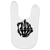 middle finger skeleton bone skull grafitti art Baby Bibs