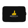antisocial Laptop sleeve
