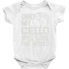 only my cello will save the world Baby Onesie