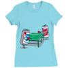 beer pong Ladies Fitted T-Shirt