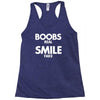 boobs real smile fake Racerback Tank