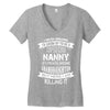 Super Cool Nanny Of A Freaking Awesome Granddaughter Women's V-Neck T-Shirt