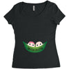Two Peas In a Pod Twin Babies Women's Triblend Scoop T-shirt
