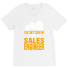 cant scare me im sales engineer halloween V-Neck Tee