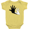 rabbit hand shadow Baby Onesie