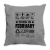Born In February Throw Pillow