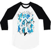 blue vectorfunk 3/4 Sleeve Shirt