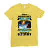 Never Underestimate A Man Who Watches Lost in Space And Was Born in De Ladies Fitted T-Shirt