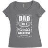 dad number one world's greatest Women's Triblend Scoop T-shirt