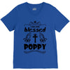 I Am One Blessed Poppy V-Neck Tee
