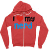 i love my nerd Zipper Hoodie