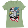 beer eagle graphic Ladies Fitted T-Shirt