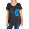 game heart beat Ladies Curvy T-Shirt