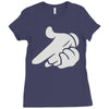 mickey hands gun Ladies Fitted T-Shirt