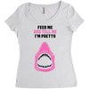 Feed Me and Tell Me I'm Pretty Baby Girl Women's Triblend Scoop T-shirt
