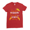 i'm not a widow i'm a wife to a husband with wings Ladies Fitted T-Shirt