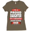 proud daughter dad Ladies Fitted T-Shirt