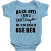 Back Off Crazy Daughter Afraid To Use Her Baby Onesie