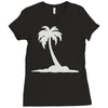 palm tree Ladies Fitted T-Shirt