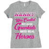 nanny was created because grandkids t shirt Ladies Fitted T-Shirt