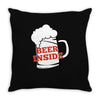 Beer Inside Throw Pillow