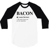 Bacon Noun 3/4 Sleeve Shirt