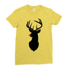 deer skull christmas Ladies Fitted T-Shirt
