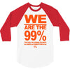 we are the 99% t shirt occupy wall street anti corporate greed black 3/4 Sleeve Shirt