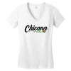 chicana with rose Women's V-Neck T-Shirt