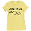 charlie bit me t shirt 2xl funny youtube nerdy geeky awesome humor coo Ladies Fitted T-Shirt