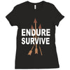endure and survive Ladies Fitted T-Shirt