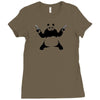 panda gun Ladies Fitted T-Shirt