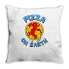 pizza on earth Throw Pillow